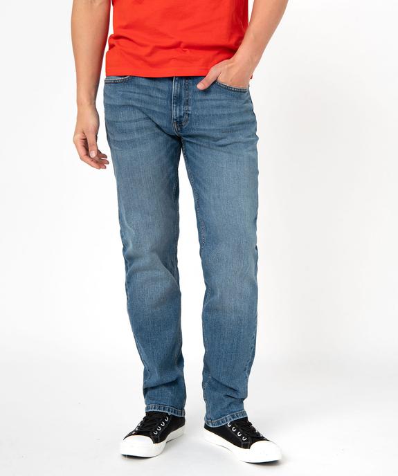 Jean coupe Regular coloris délavé homme vue1 - GEMO 4G HOMME - GEMO