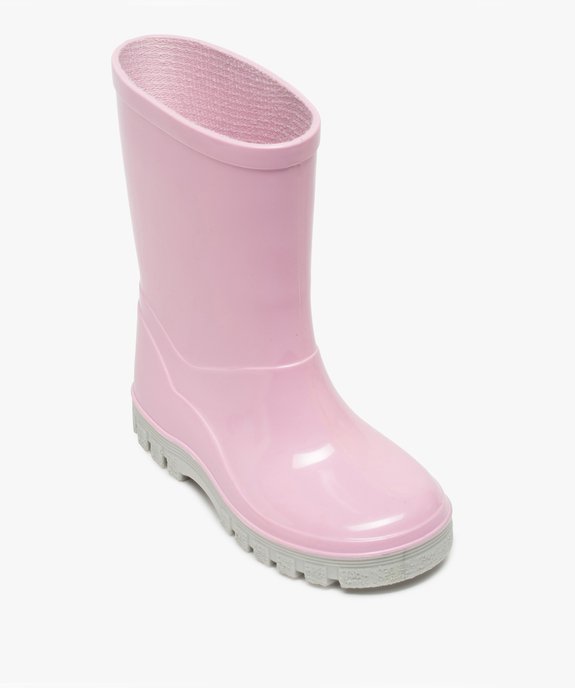 Bottes de pluie bébé fille unies à semelle crantée vue5 - GEMO(BEBE DEBT) - GEMO