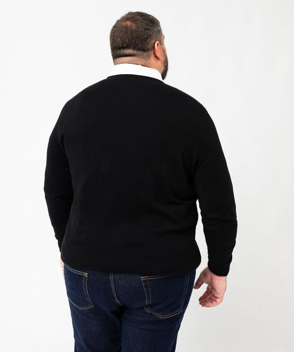 Pull homme à col V en coton fin vue6 - GEMO 4G HOMME - GEMO