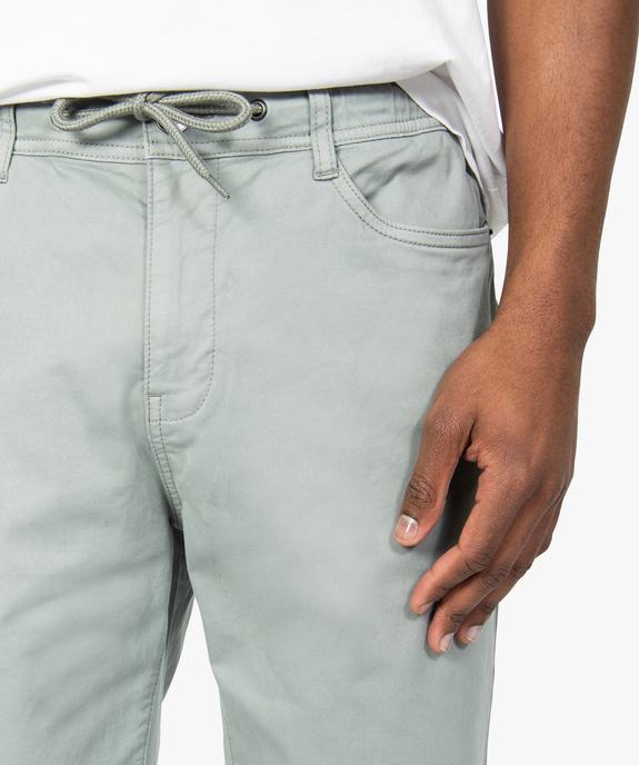 Bermuda homme en coton stretch vue2 - GEMO (HOMME) - GEMO