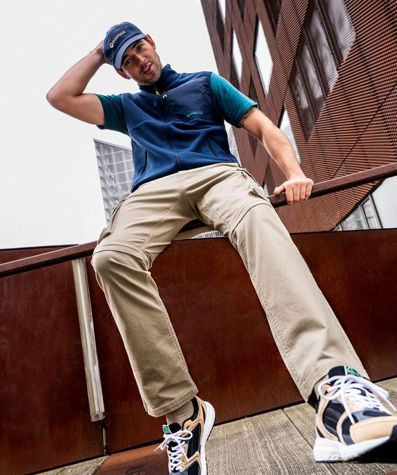 Pantalon cargo 2-en-1 transformable en short homme - Roadsign vue1 - ROADSIGN G4G - GEMO