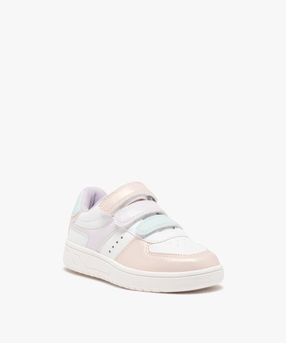 Baskets filles à triple scratch avec détails brillants vue2 - GEMO 4G FILLE - GEMO