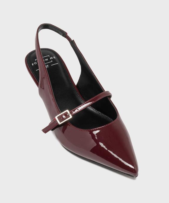 Escarpins kitten heels à bout pointu et talon ouvert femme vue5 - FOLLOW ME - GEMO