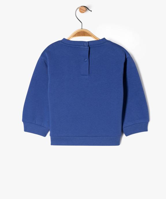 Sweat molletonné bébé fille avec motifs et message vue3 - GEMO 4G BEBE - GEMO