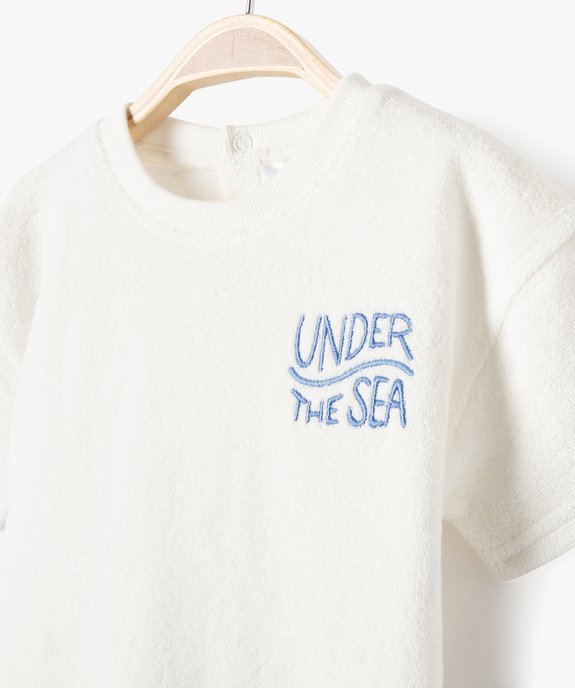 Ensemble bébé garçon 2 pièces : short + tee-shirt en éponge vue2 - GEMO(BEBE DEBT) - GEMO
