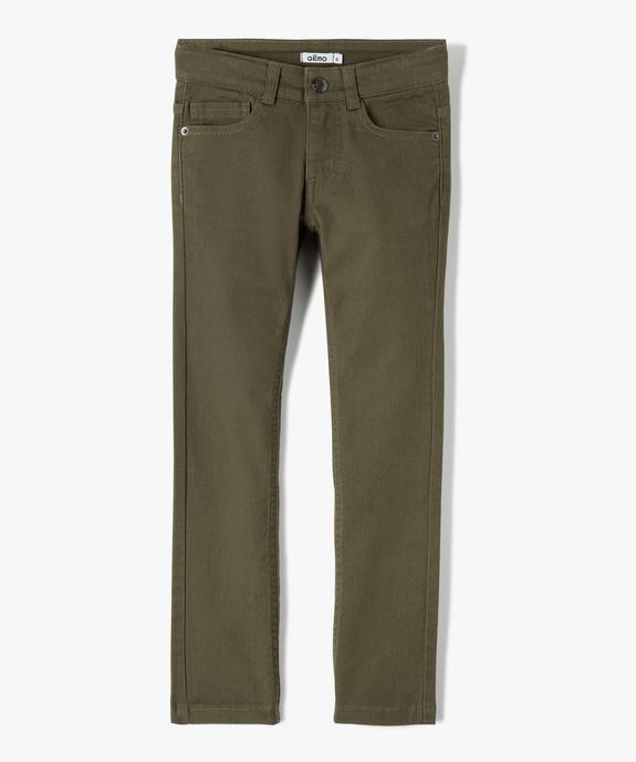 Pantalon garçon uni coupe Slim extensible  vue1 - GEMO 4G GARCON - GEMO