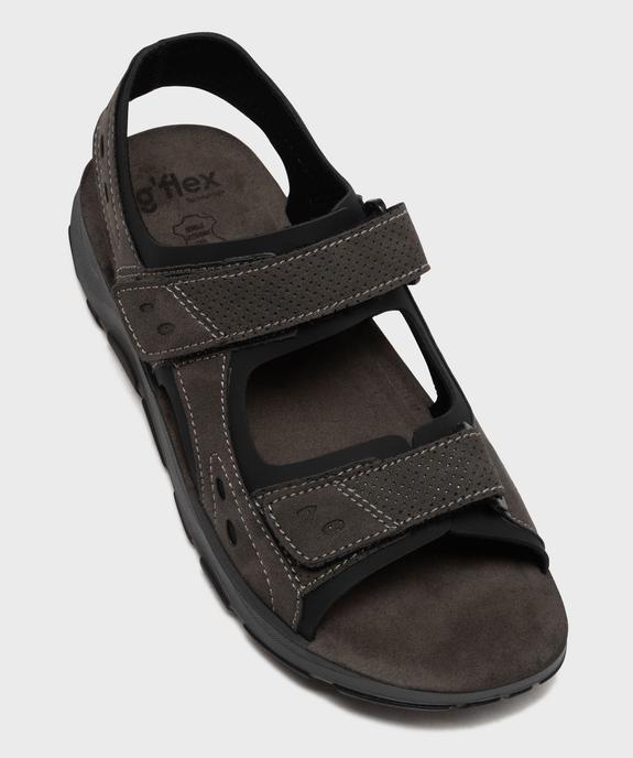 Sandales homme sport unies à scratch vue11 - G'FLEX - GEMO