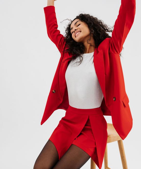 Veste de tailleur en matière extensible femme vue3 - GEMO (G TAILLE) - GEMO