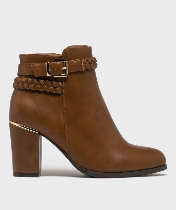 Bottines à talon avec bride tressée à la cheville femme - Valentina Baldano - VALENTINA BALDANO GEMO FORGOOD Bottines à talon avec bride tressée à la cheville femme - Valentina Baldano vue1 - VALENTINA BALDANO GEMO FORGOOD - GEMO