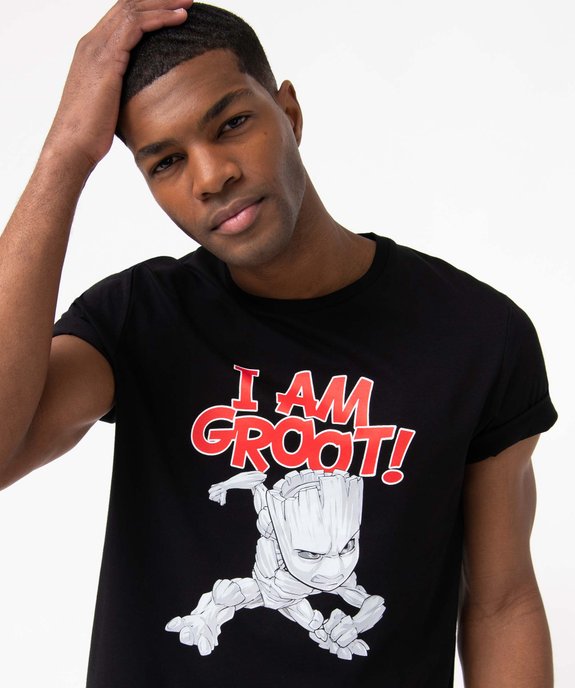 Tee-shirt homme à manches courtes imprimé Groot - Les Gardiens de La Galaxie vue2 - GROOT - GEMO