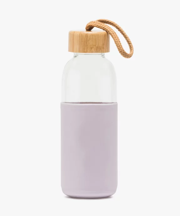 Gourde en verre avec protection en silicone  vue1 - GEMO (ACCESS) - GEMO