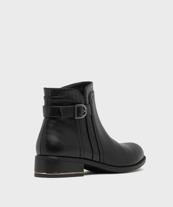 Boots à talon plat et boucle décorative femme vue4 - VALENTINA BALDA - GEMO