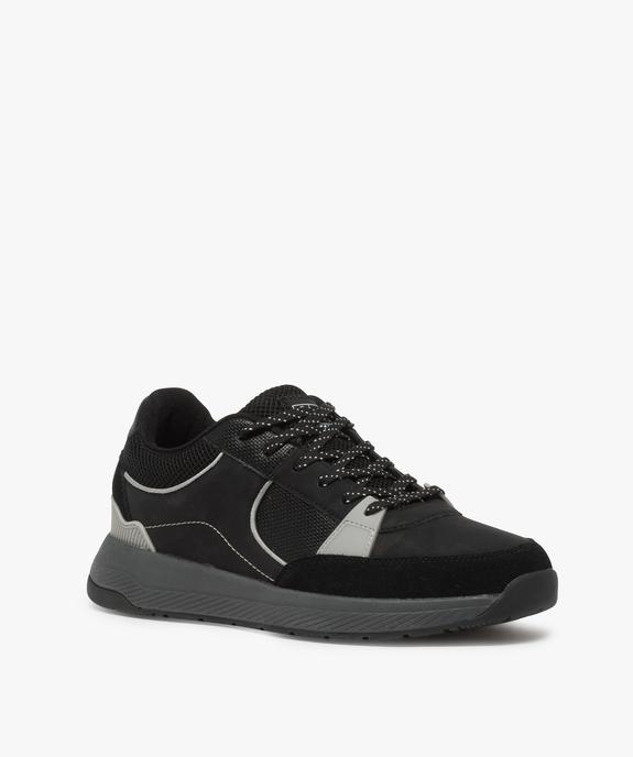 Baskets homme style skateshoes multimatières à lacets vue2 - GEMO (CASUAL) - GEMO