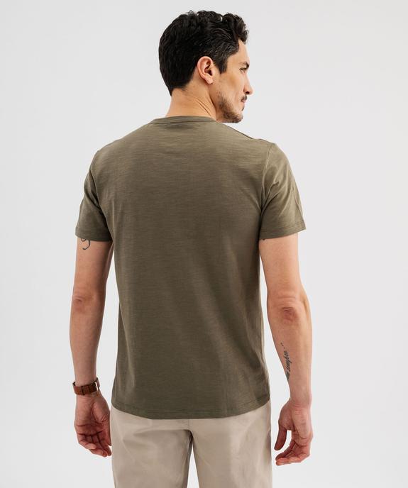 Tee-shirt manches courtes col tunisien homme vue3 - GEMO (HOMME) - GEMO