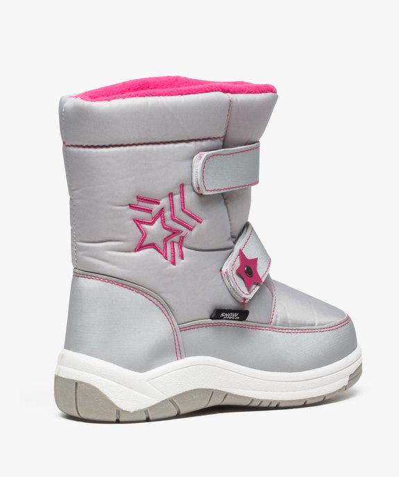 Bottes après-ski fille avec fermeture scratch vue4 - GEMO (EQUIPT) - GEMO