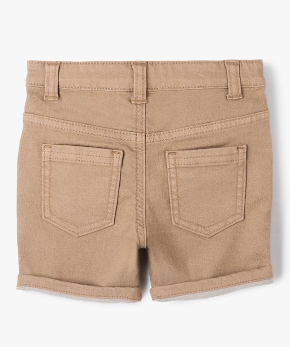 Short bébé garçon en toile colorée extensible vue3 - GEMO(BEBE DEBT) - GEMO