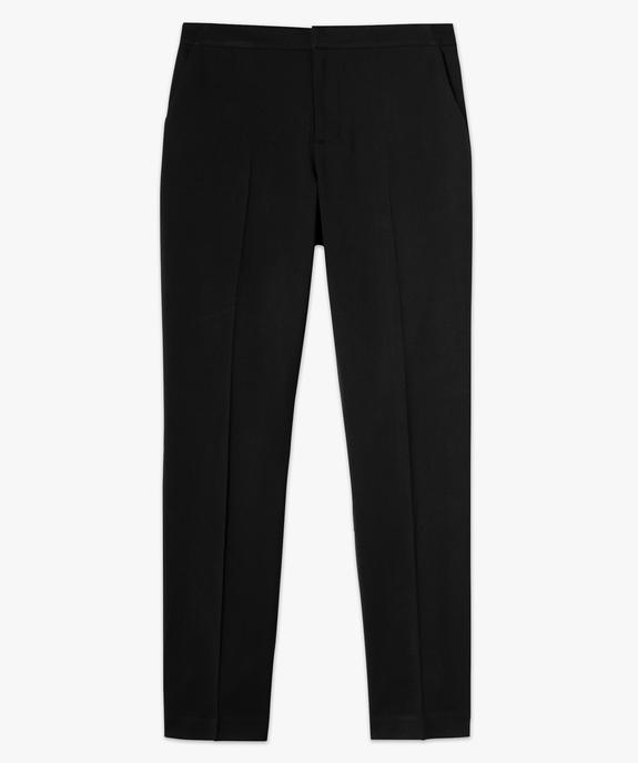 Pantalon femme aspect lainage avec taille élastiquée vue4 - GEMO(FEMME PAP) - GEMO