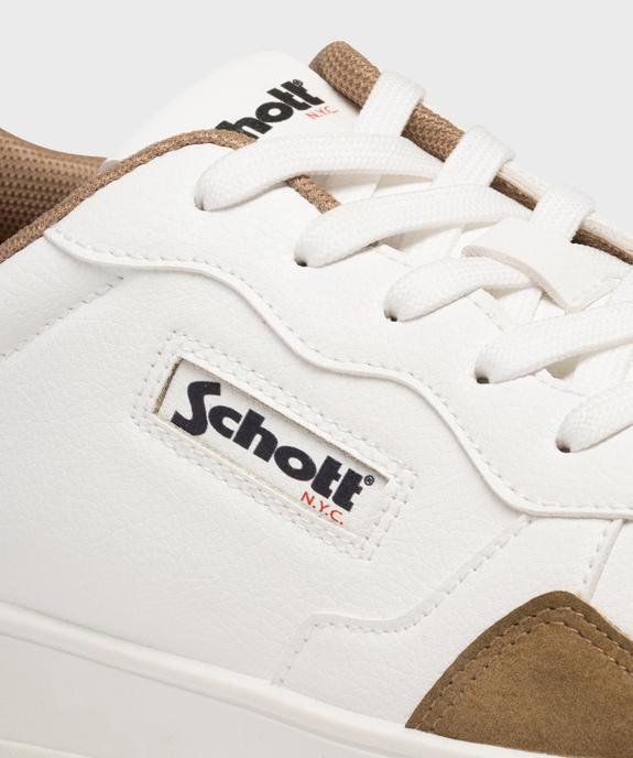 Baskets basses bicolores homme - Schott vue6 - SCHOTT - GEMO