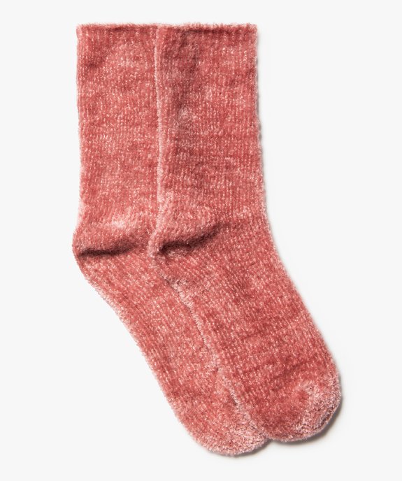 Chaussettes en maille chenille douce et épaisse femme vue1 - GEMO 4G FEMME - GEMO
