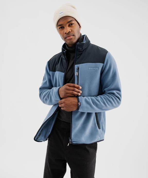 Sweat zippé en polaire avec col montant homme - Roadsign vue2 - ROADSIGN G4G - GEMO