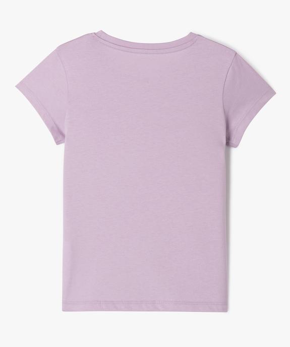 Tee-shirt à manches courtes avec motifs girly fille vue3 - GEMO (ENFANT) - GEMO