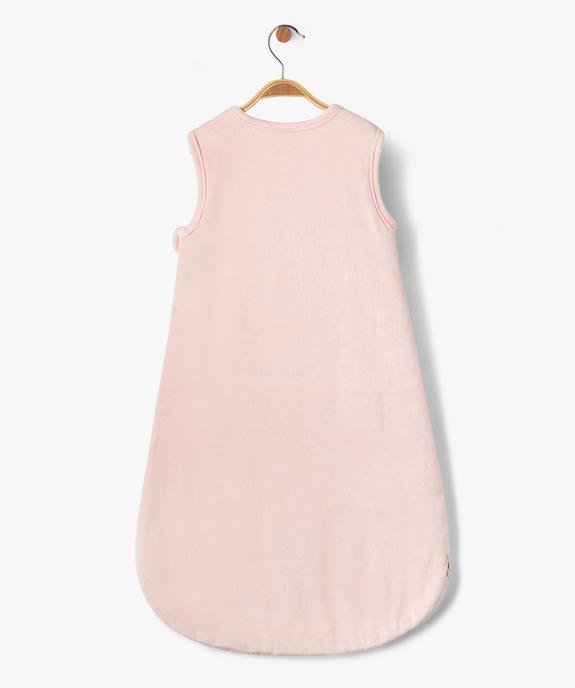 Gigoteuse en velours TOG 2,5 avec motif en maille peluche bébé fille vue5 - GEMO 4G BEBE - GEMO