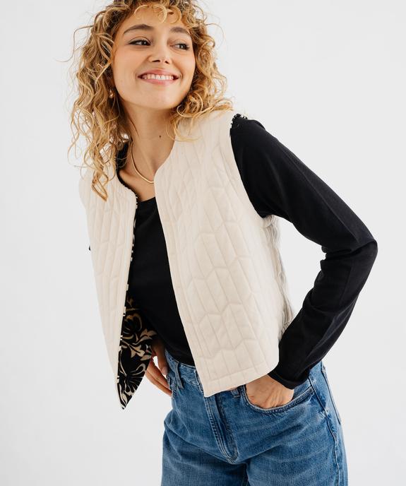 Gilet sans manches réversible femme vue2 - GEMO(FEMME PAP) - GEMO