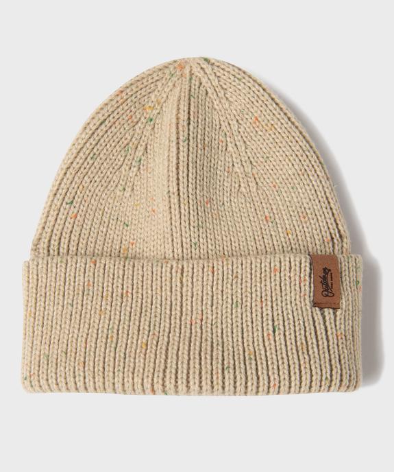 Bonnet en maille chinée garçon vue1 - GEMO (ENFANT) - GEMO