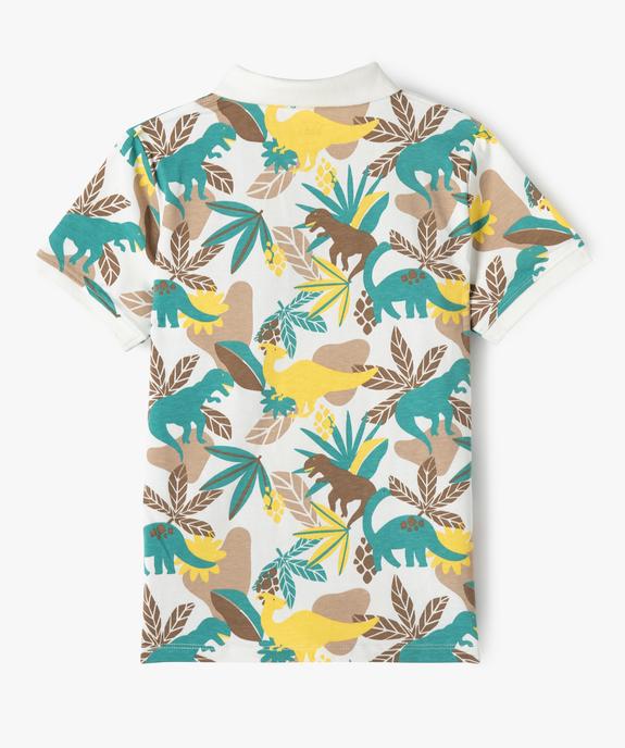 Polo manches courtes à motif exotique garçon vue3 - GEMO (ENFANT) - GEMO