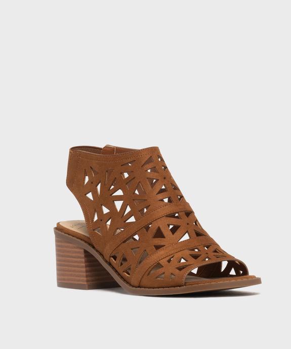 Bottines ouvertes devant et talon femme - Valentina Baldano vue2 - VALENTINA BALDA - GEMO