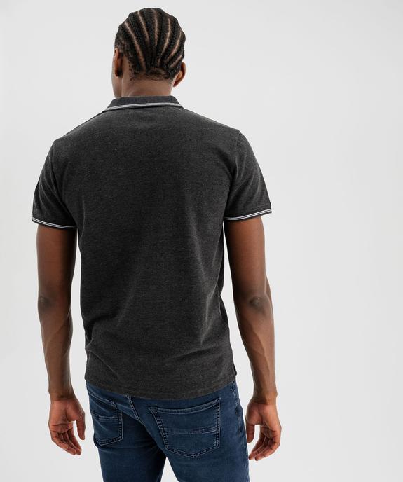 Polo manches courtes en coton mélangé homme vue3 - GEMO 4G HOMME - GEMO