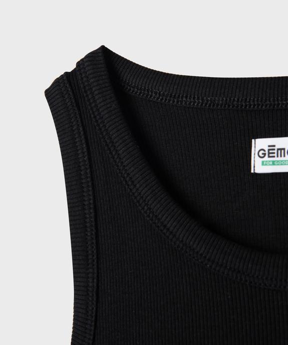 Débardeur court en maille côtelée fille vue2 - GEMO 4G FILLE - GEMO