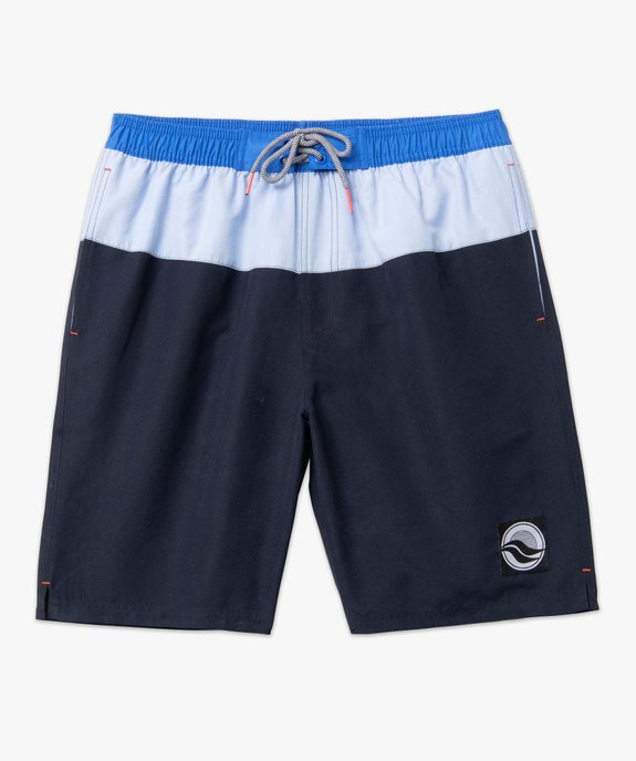 Short de bain homme à larges bandes vue4 - GEMO (PLAGE) - GEMO