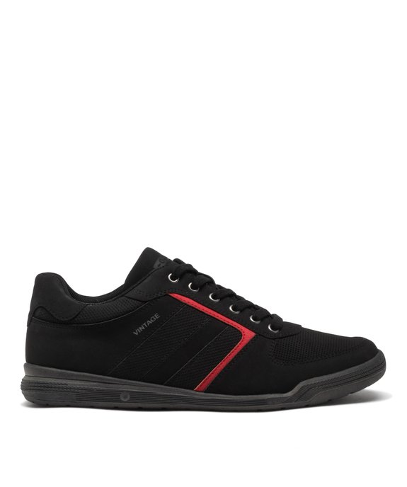 Baskets homme unies en suédine style vintage à lacets vue1 - GEMO (CASUAL) - GEMO