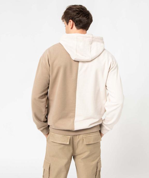 Sweat homme tricolore à capuche vue3 - GEMO (HOMME) - GEMO
