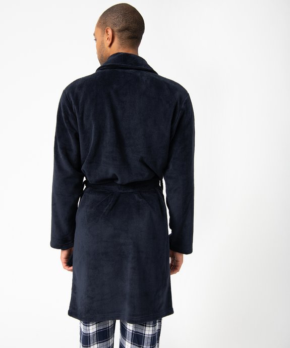 Robe de chambre peignoir en maille peluche homme vue3 - GEMO(HOMWR HOM) - GEMO