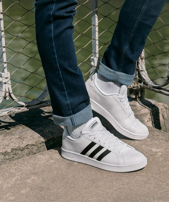 Baskets homme à bandes contrastantes - Adidas VS Advantage vue6 - ADIDAS - GEMO