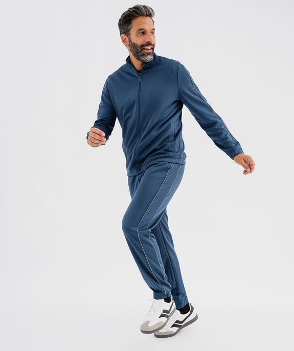 Sweat de sport zippé avec liserés réfléchissants homme vue4 - GEMO 4G HOMME - GEMO