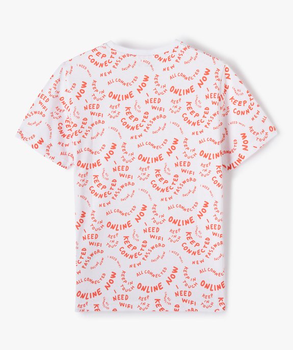 Tee-shirt garçon à manches courtes avec motif vue3 - GEMO (JUNIOR) - GEMO