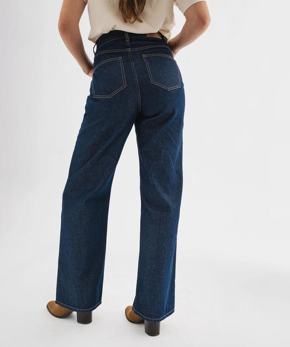 Jean wide leg taille haute femme vue3 - GEMO 4G FEMME - GEMO