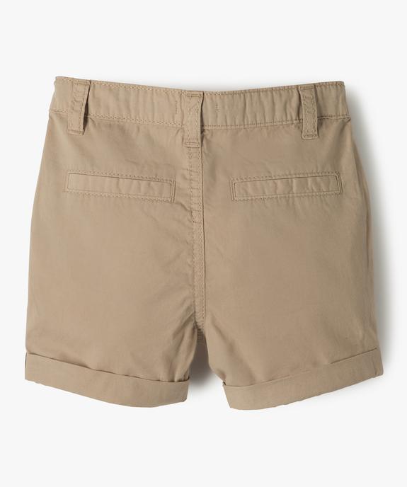 Bermuda bébé garçon en toile de coton vue3 - GEMO(BEBE DEBT) - GEMO