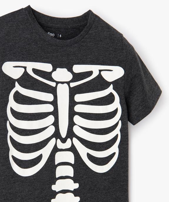 Tee-shirt garçon à manches courtes motif squelette phosphorescent vue3 - GEMO (ENFANT) - GEMO