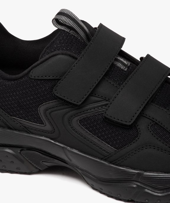 Baskets homme unies en mesh et à scratch style jogger vue6 - 5 MILES - GEMO