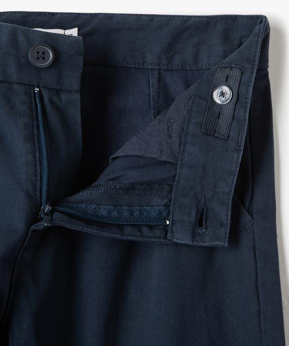 Pantalon chino en coton à revers garçon vue2 - GEMO 4G GARCON - GEMO