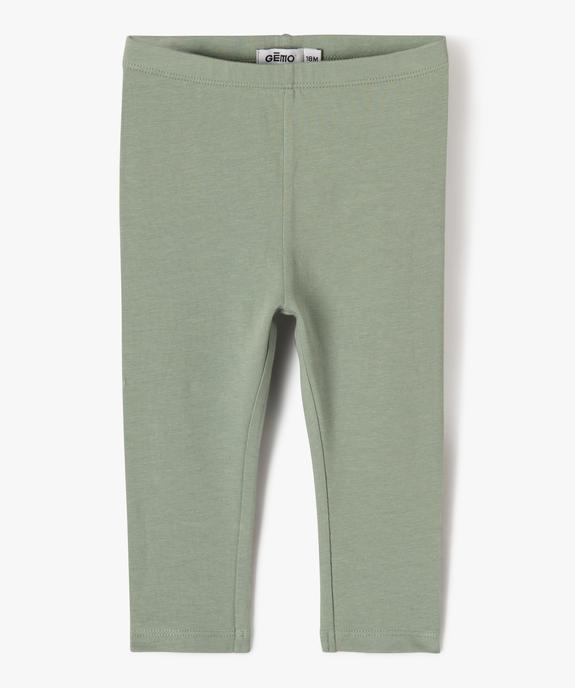 Legging long en coton stretch bébé fille vue1 - GEMO 4G BEBE - GEMO