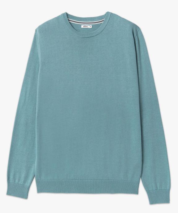 Pull à col rond en coton homme vue4 - GEMO (HOMME) - GEMO
