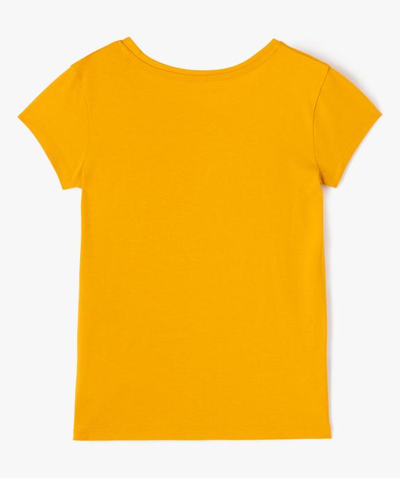 Tee-shirt à manches ultra courtes avec motif girly fille vue3 - GEMO 4G FILLE - GEMO