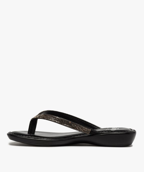 Tongs fille à strass et petit talon compensé vue3 - GEMO (ENFANT) - GEMO