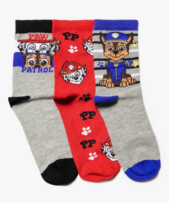 Chaussettes garçon tige haute imprimées  (lot de 3) - Pat Patrouille vue1 - PAT PATROUILLE - GEMO