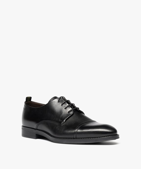Derby dessus cuir à bout droit homme - Tanéo vue2 - TANEO - GEMO